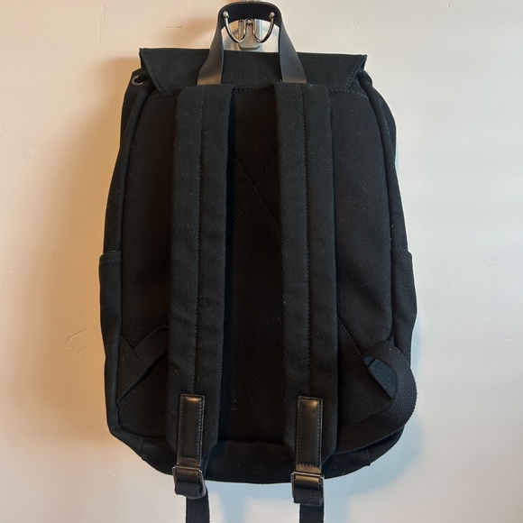 Everlane The Canvas Backpack Black Laptop Drawstring Envoy Logo EUC Unisex - Picture 7 of 12